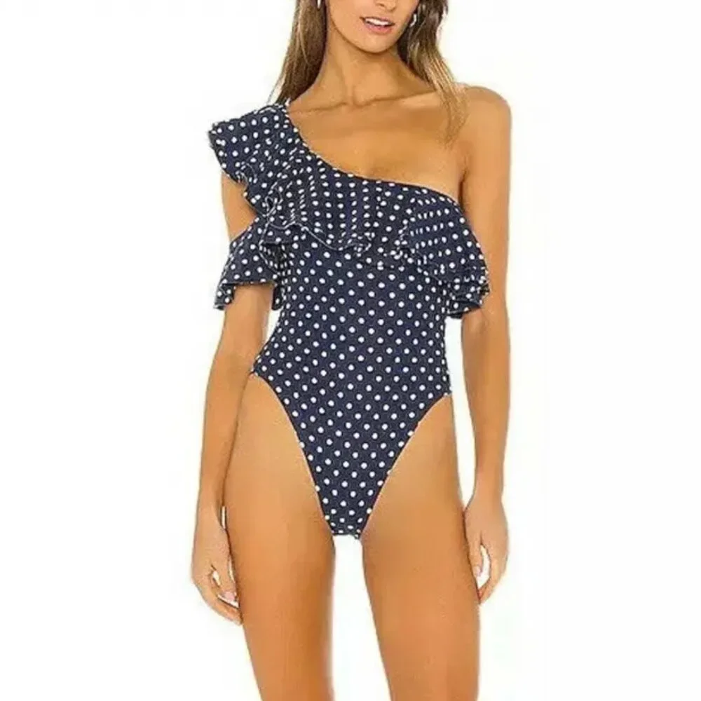 NEW with TAGS WeWoreWhat Stella One Piece One Shoulder Swimsuit  (size S)